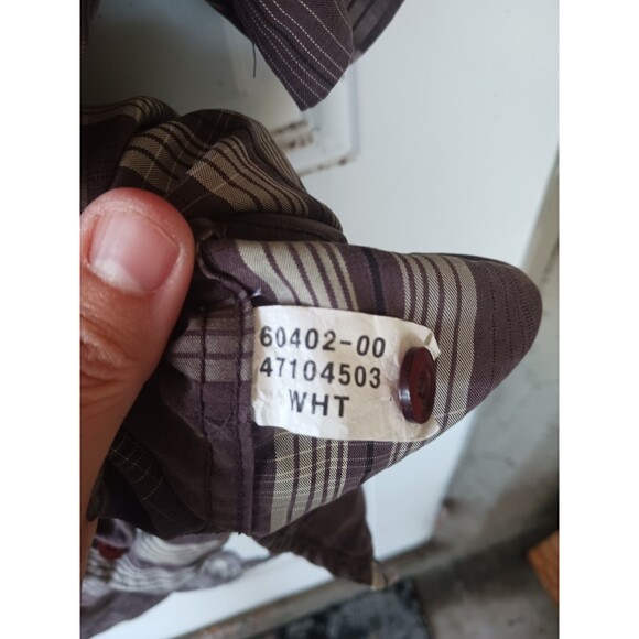 O'Neill Mens Button Up Shirt Size XL Brown Plaid Short Sleeve Y2K Surf Grunge - Picture 6 of 8